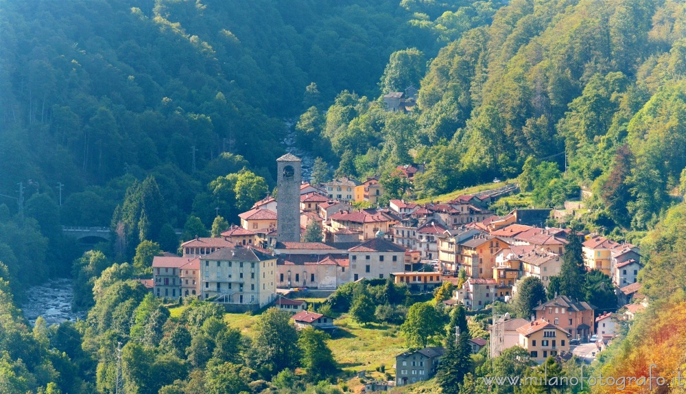 Oriomosso (Biella, Italy) - Campiglia Cervo seen from the cemetery Oriomosso